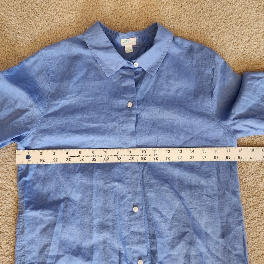 NWOT J. Crew Linen Cotton Oversized Button Down Shirt beach coverup dress XXS - Picture 5 of 6